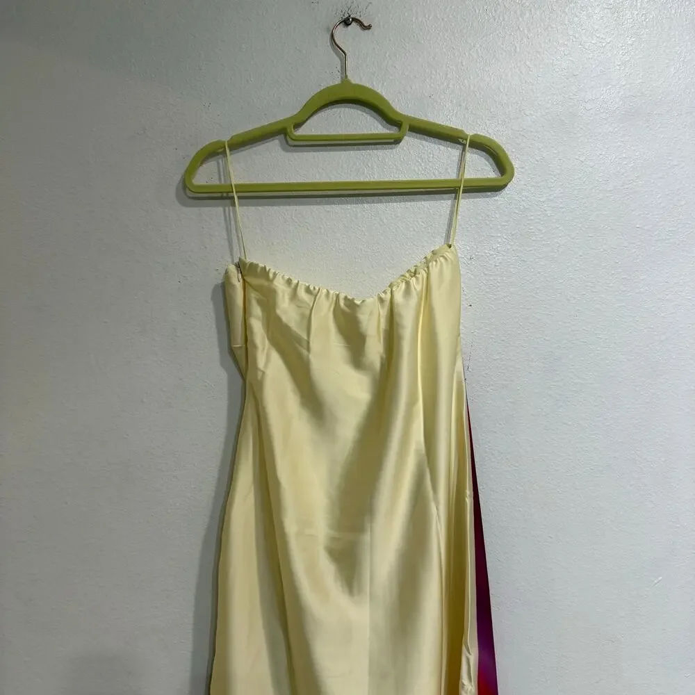 Abercrombie & Fitch Julia Strapless Slip Maxi Dress Floral Sz S NWT